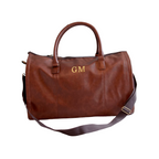 Monogrammed Vegan Leather Garment Bag