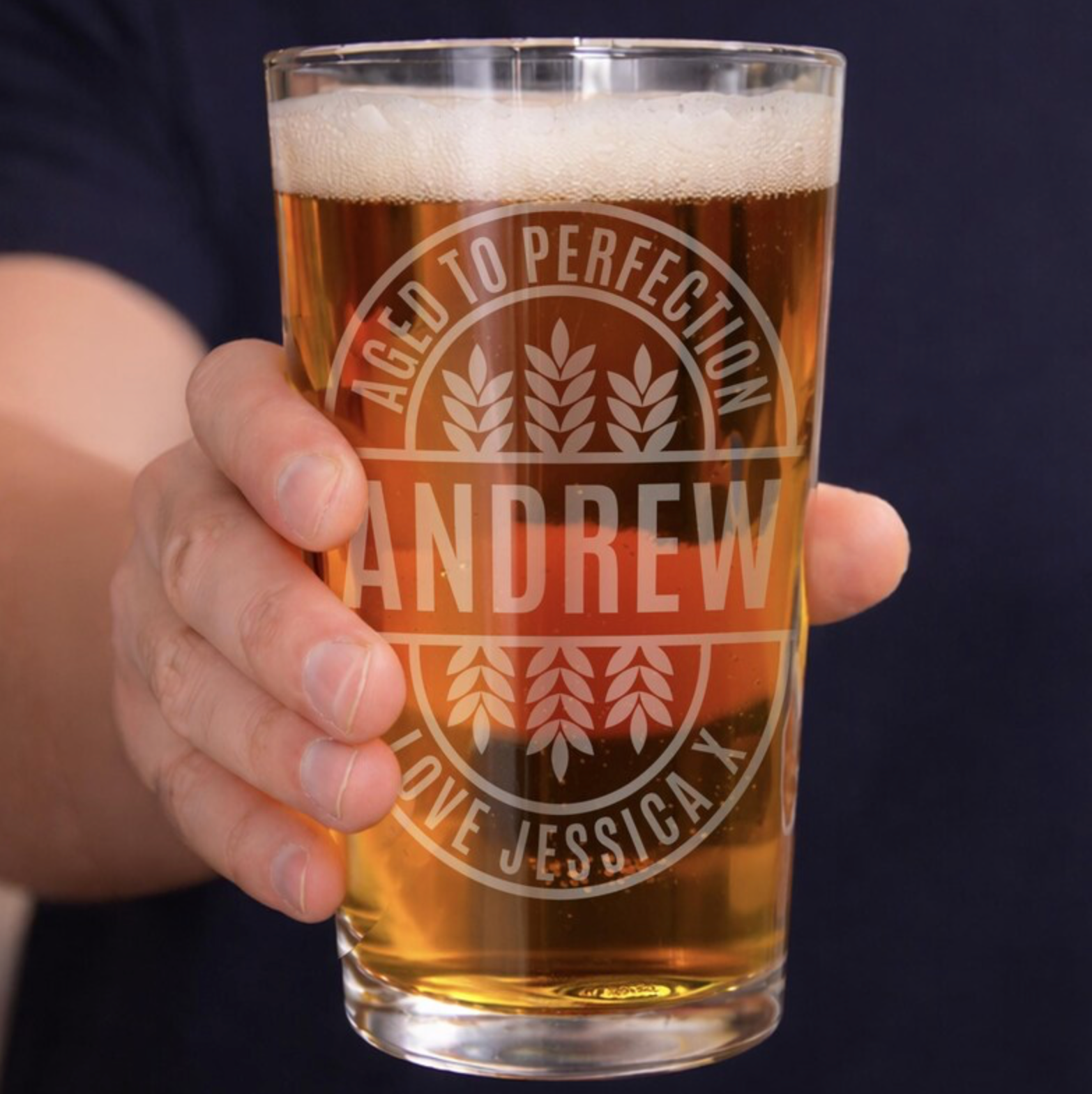 Personalised Brewery Style Craft Beer Gift Pint Glass