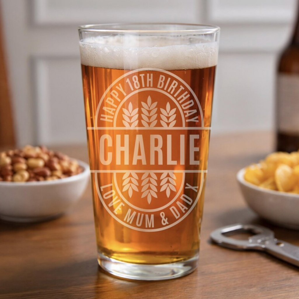 Personalised Brewery Style Craft Beer Gift Pint Glass