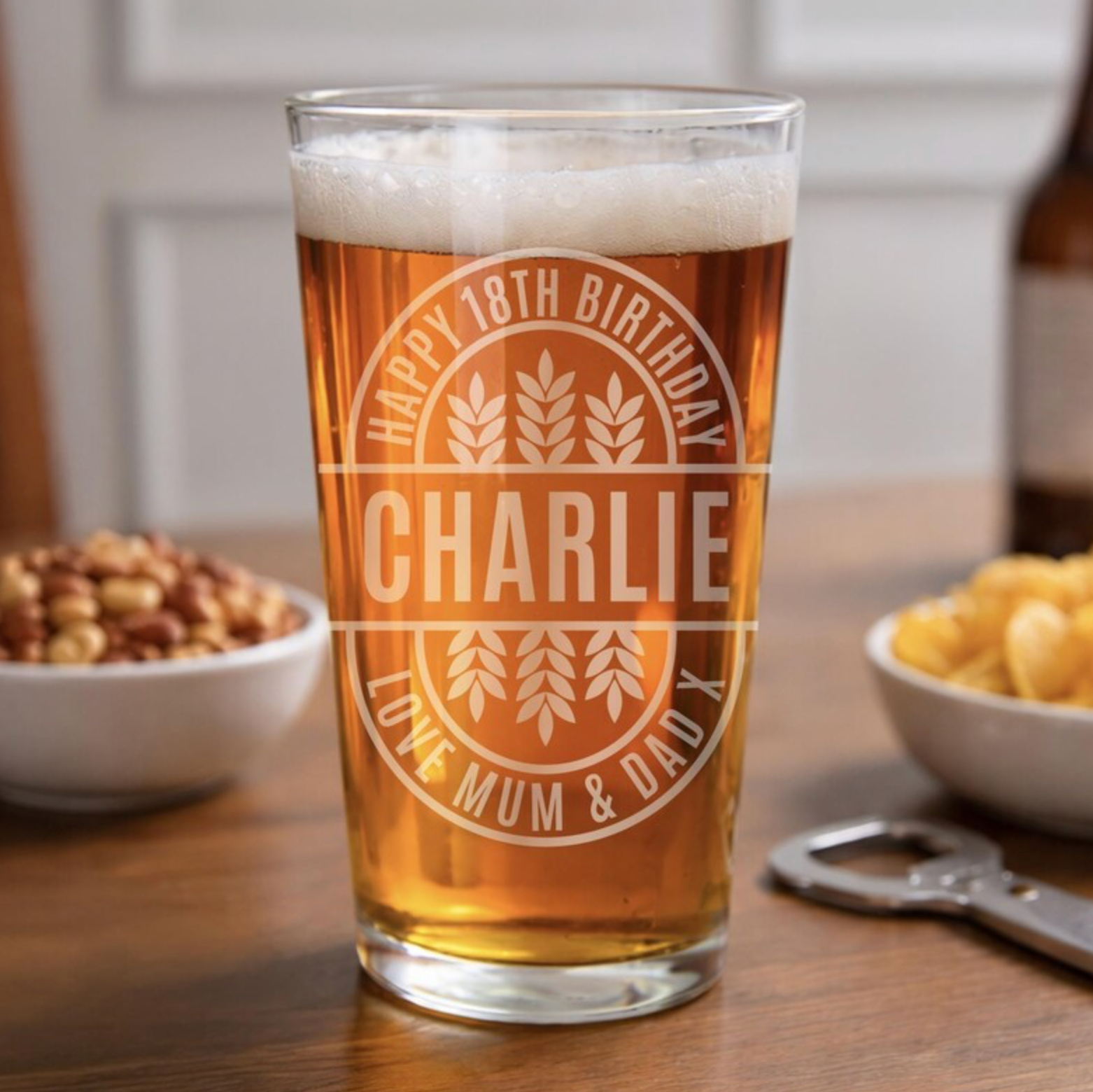Personalised Brewery Style Craft Beer Gift Pint Glass