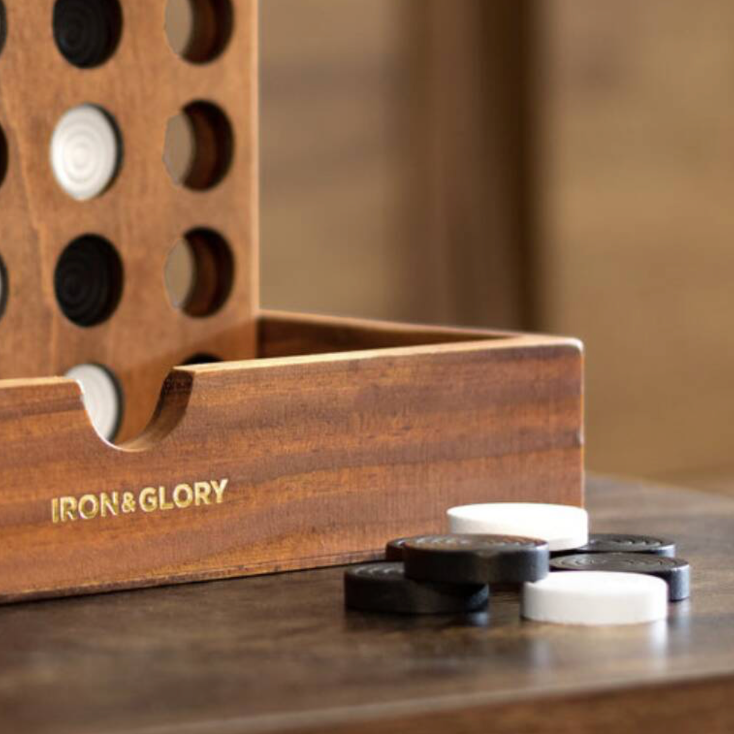 Personalised Wooden Four In A Row Game