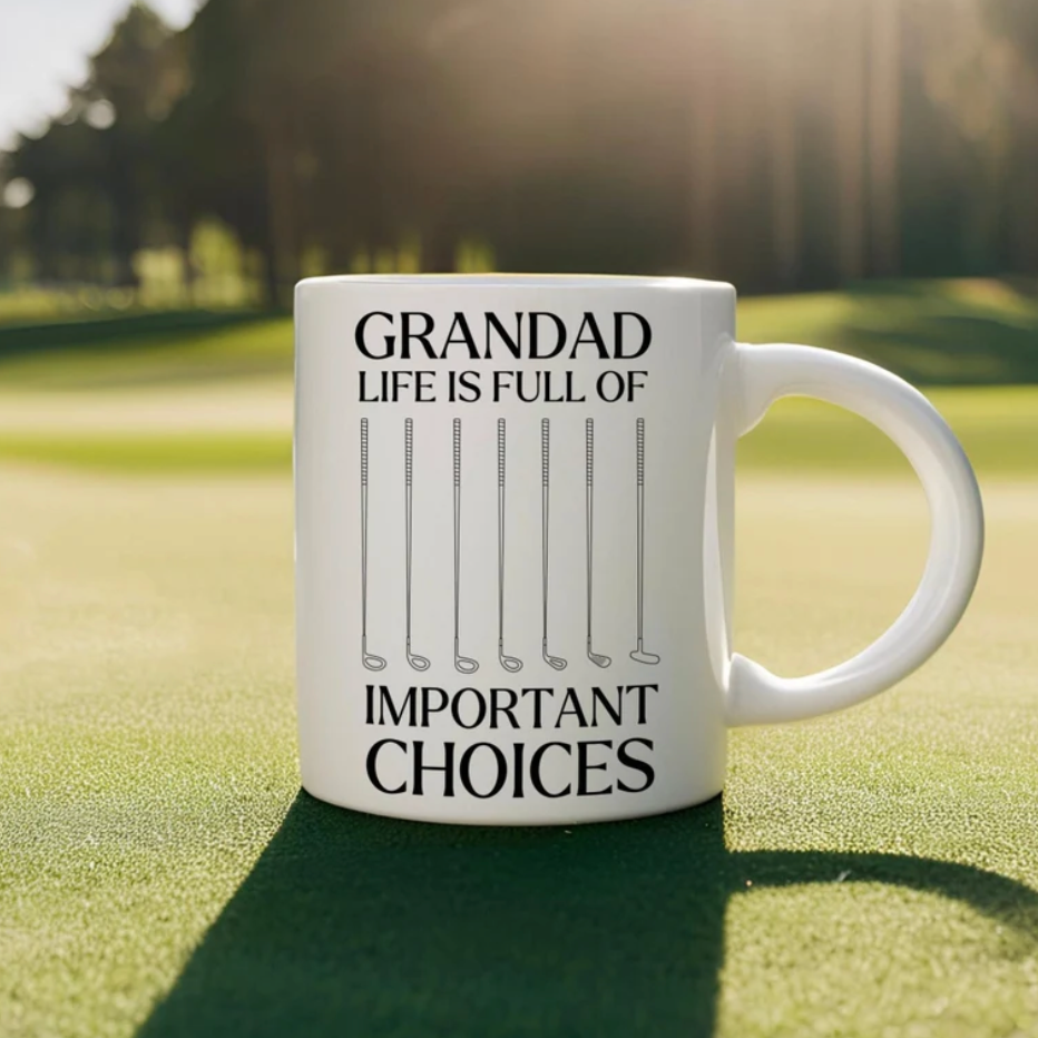 Personalised Golf 'Important Choices' Mug