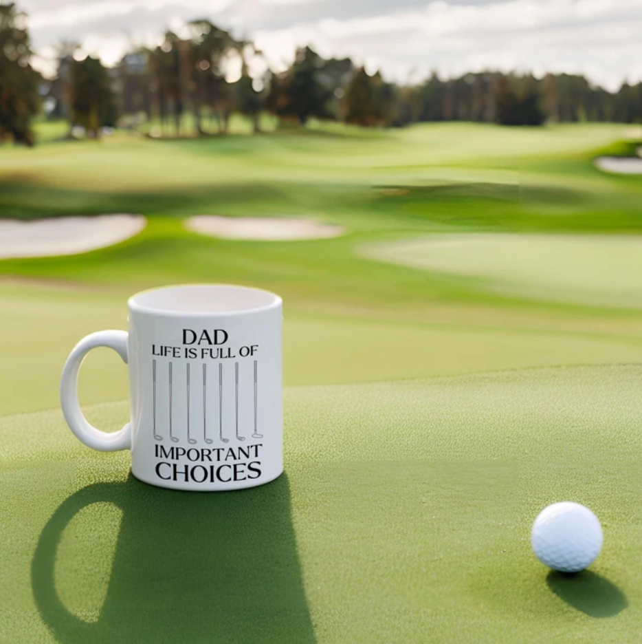 Personalised Golf 'Important Choices' Mug
