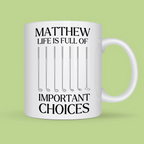 Personalised Golf 'Important Choices' Mug