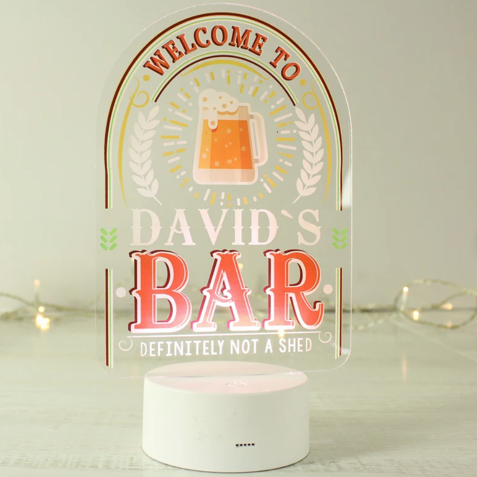 Personalised Bar LED Colour Changing Neon Sign