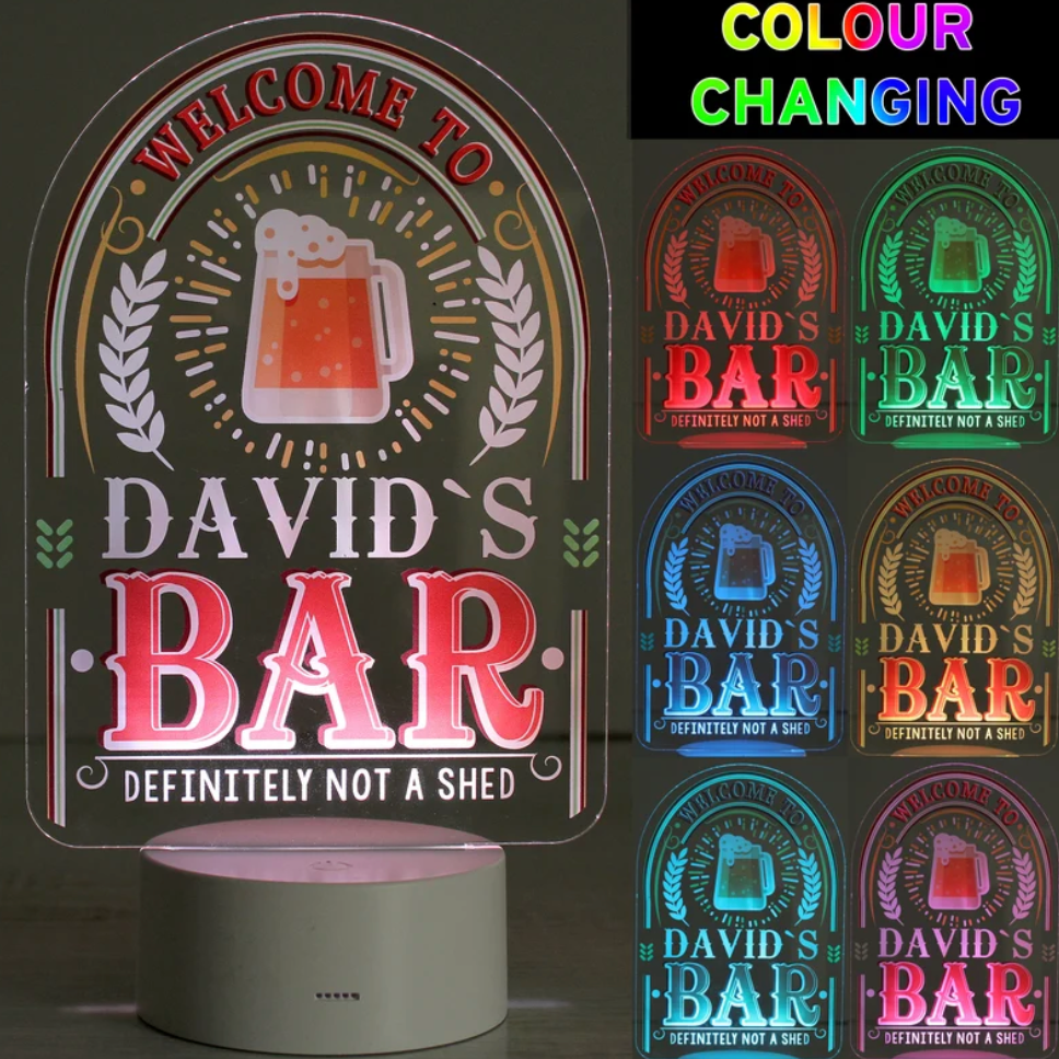 Personalised Bar LED Colour Changing Neon Sign