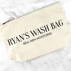 Personalised Cotton Men's Wash Bag