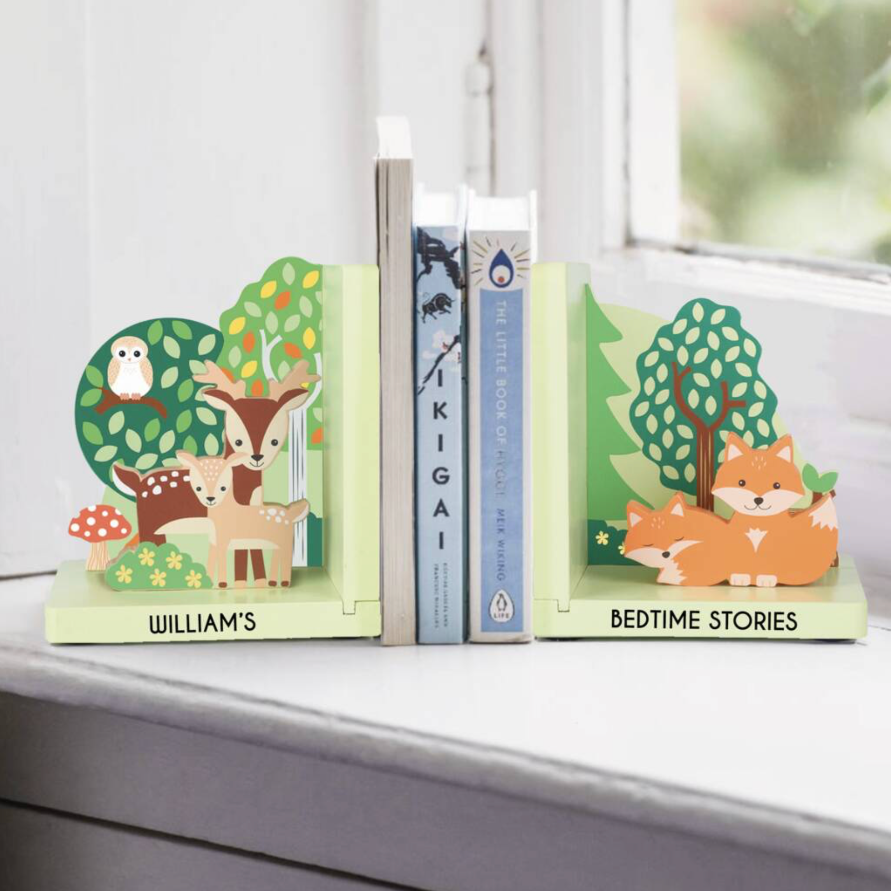 Personalised Woodland Animals Bookends