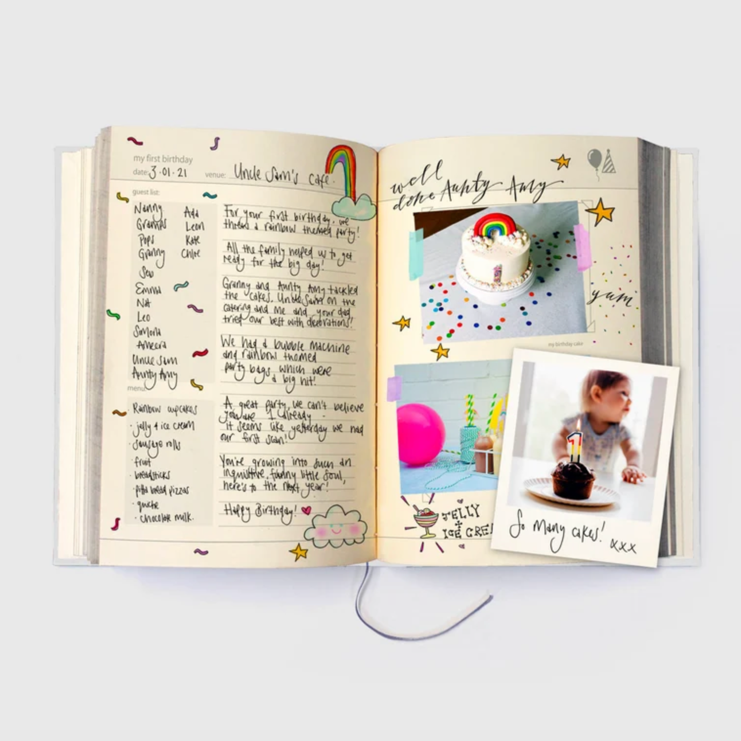 Personalised Baby Fabric Covered Keepsake Memory Book