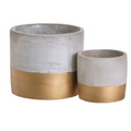 Luxury Gold Dip Modern Minimalist Cement Planter