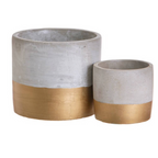 Luxury Gold Dip Modern Minimalist Cement Planter
