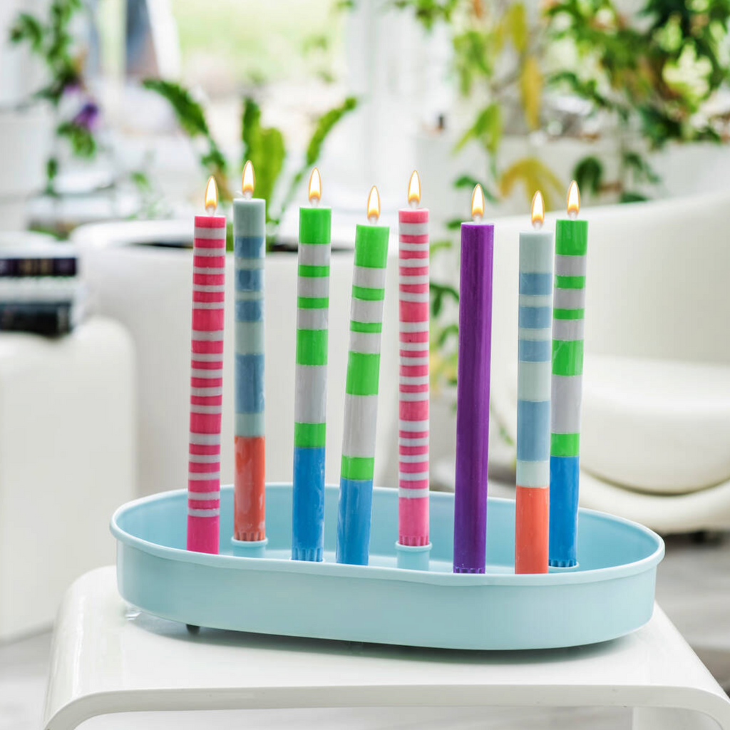 Oval Metal 8 Cup Dinner Candle Centrepiece