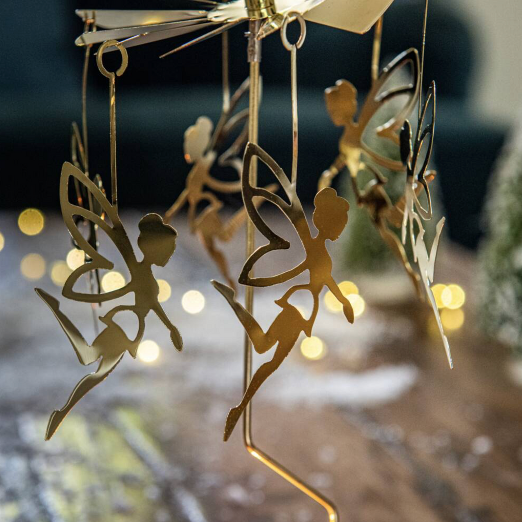 Gold Fairy Spinner Candle Decoration