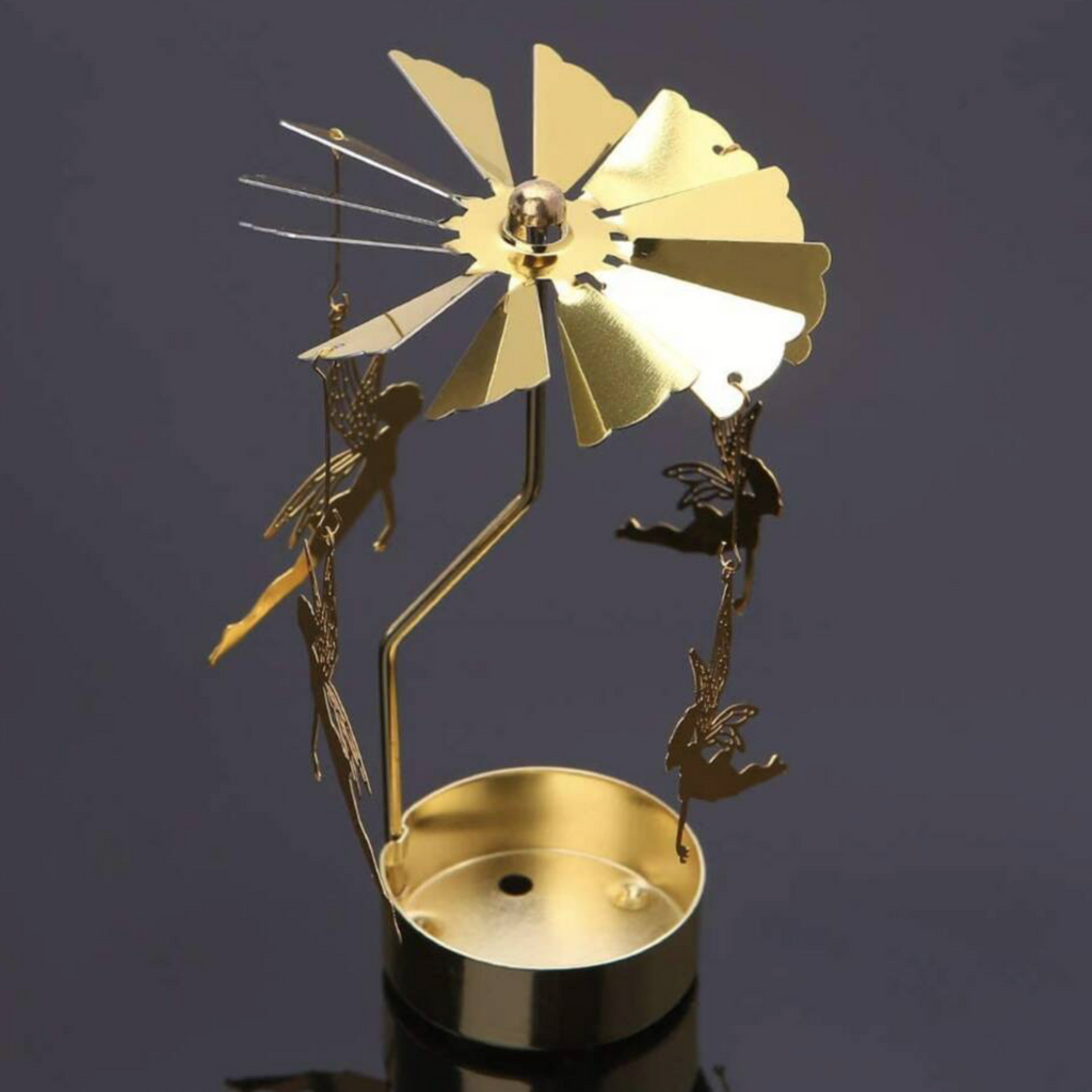 Gold Fairy Spinner Candle Decoration