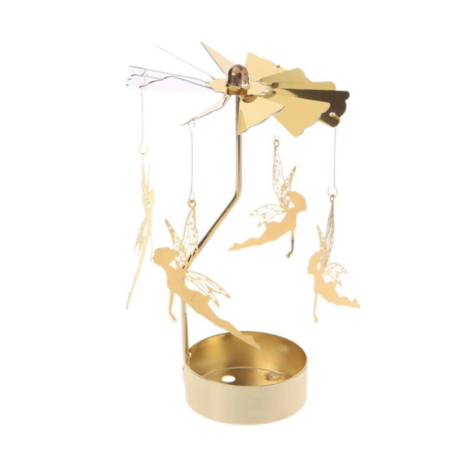 Gold Fairy Spinner Candle Decoration