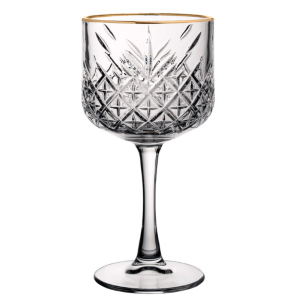 Gold Rim Vintage Style Cocktail Glasses