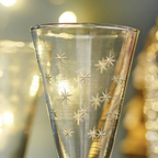Prosecco Glass with Etched Stars