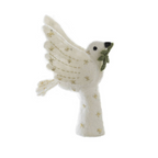 Felt with Gold Thread Turtle Dove Christmas Tree Topper