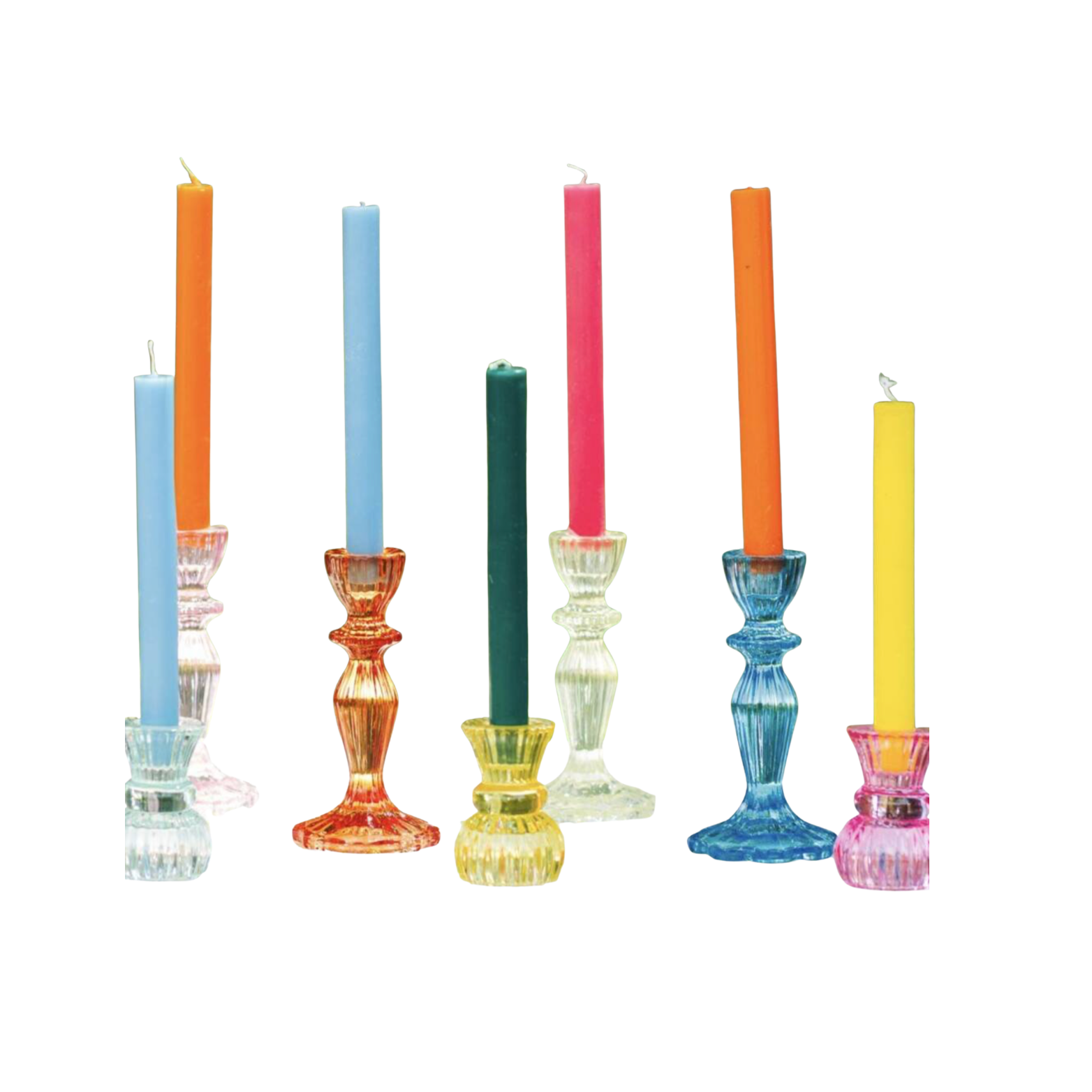 Bright Dinner Eco Coloured Taper Candles