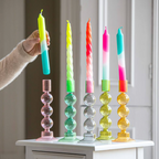 Bubble Style Glass Candleholder