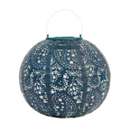 Two Paisley Navy Garden Solar Lanterns
