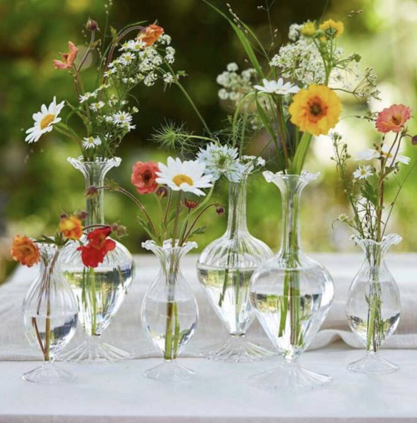 Delicate Frilled Bud Vases