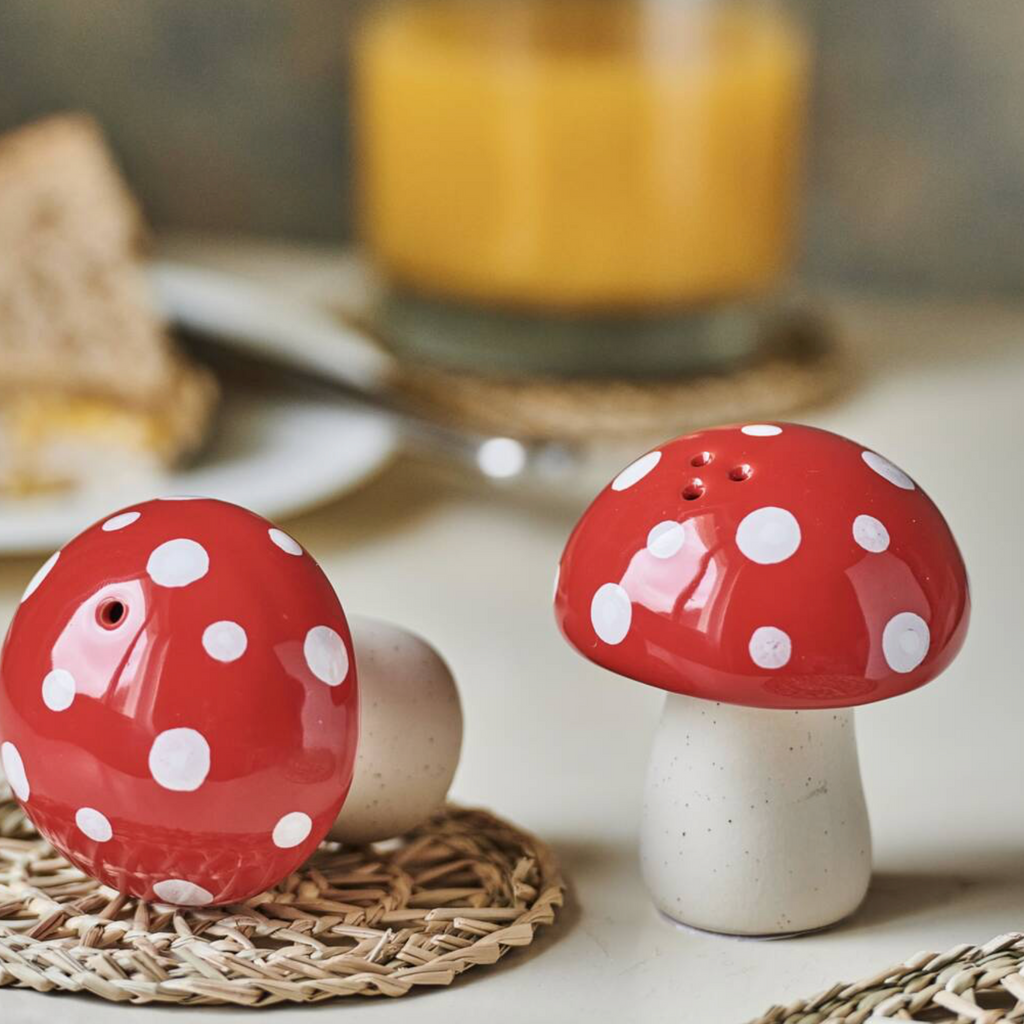 Red Mushroom Salt and Pepper Set