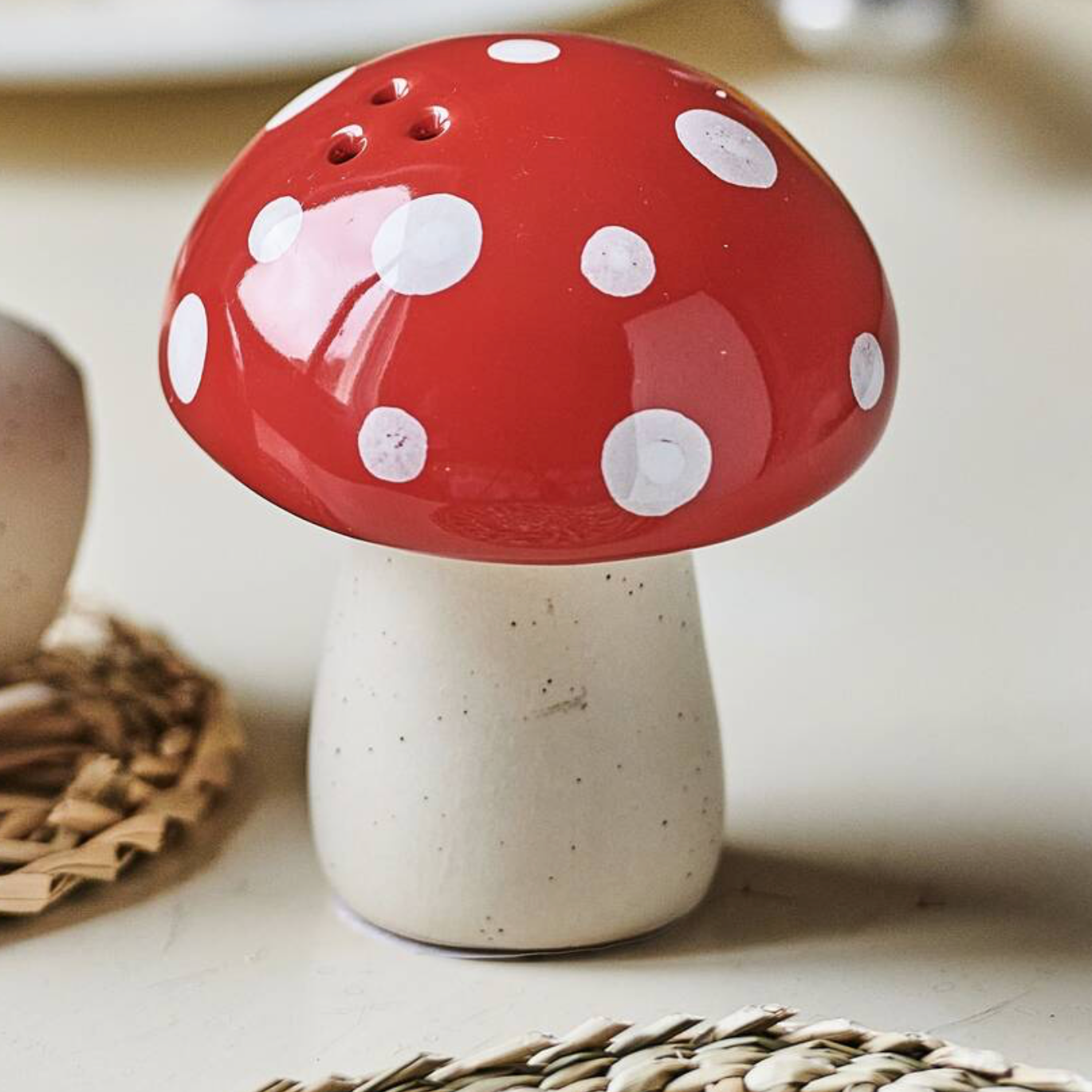 Red Mushroom Salt and Pepper Set