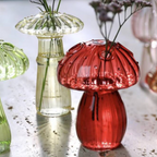 Delicate Mushroom Glass Bud Vases