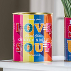 Set of Bright  LOVE Design Metal Storage Tins