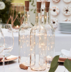 Rose Gold LED String Lights on a Cork