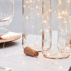 Rose Gold LED String Lights on a Cork