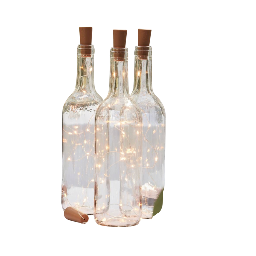 Rose Gold LED String Lights on a Cork