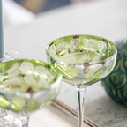 Tropical Leaf Champagne Coupe Glasses