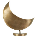 Rustic Gold Celestial Moon Metal Standing Planter