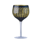 Electroplated Midnight Peacock Gin Glasses