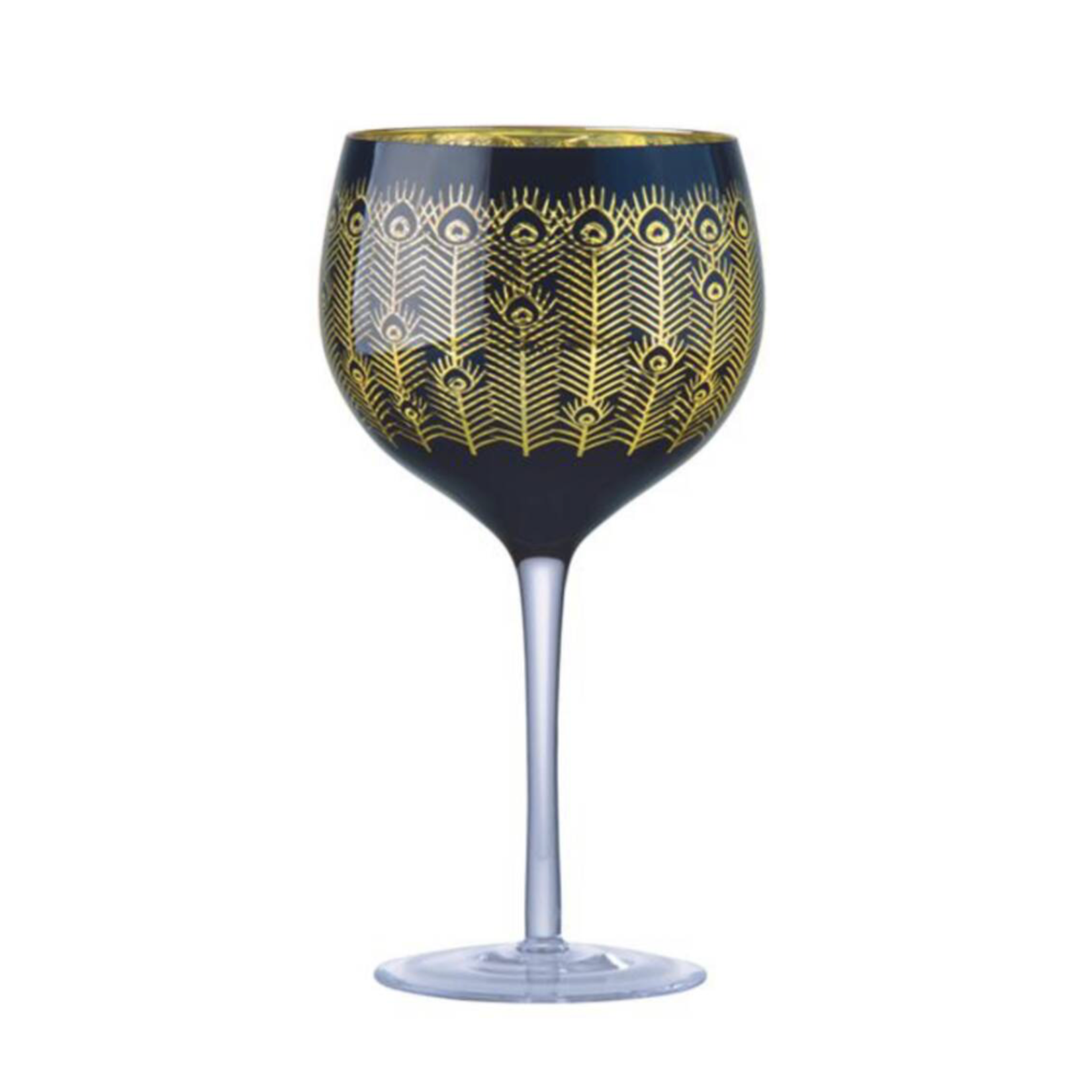 Electroplated Midnight Peacock Gin Glasses
