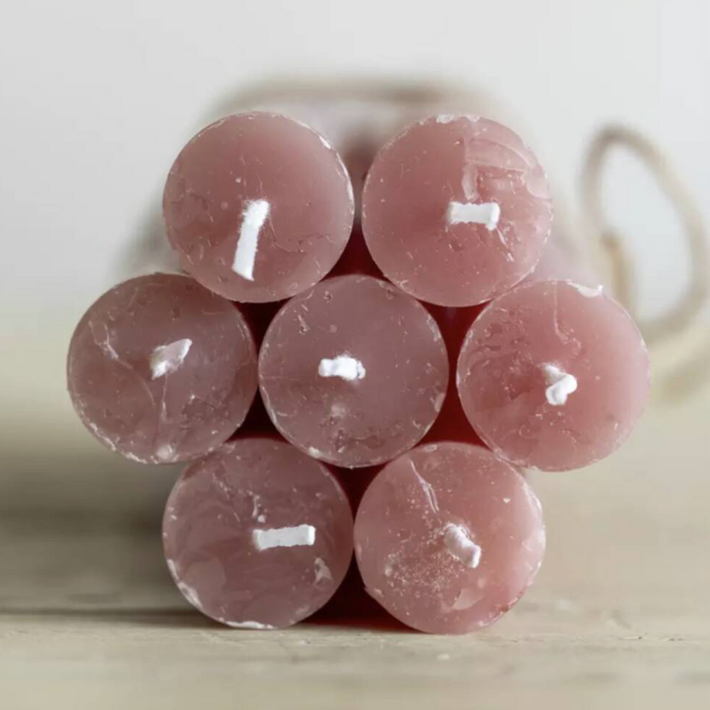 Romantic Dusky Pink Dinner Candle