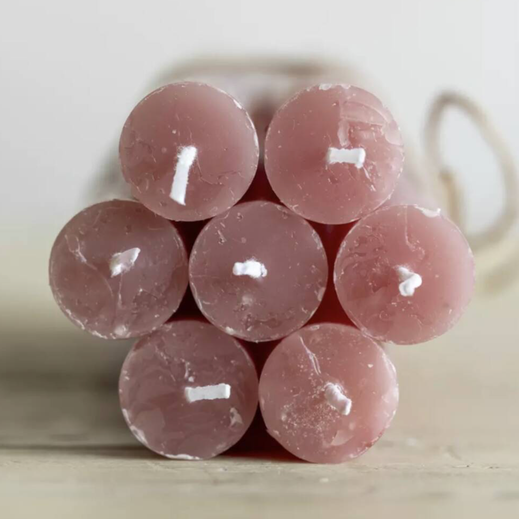 Romantic Dusky Pink Dinner Candle