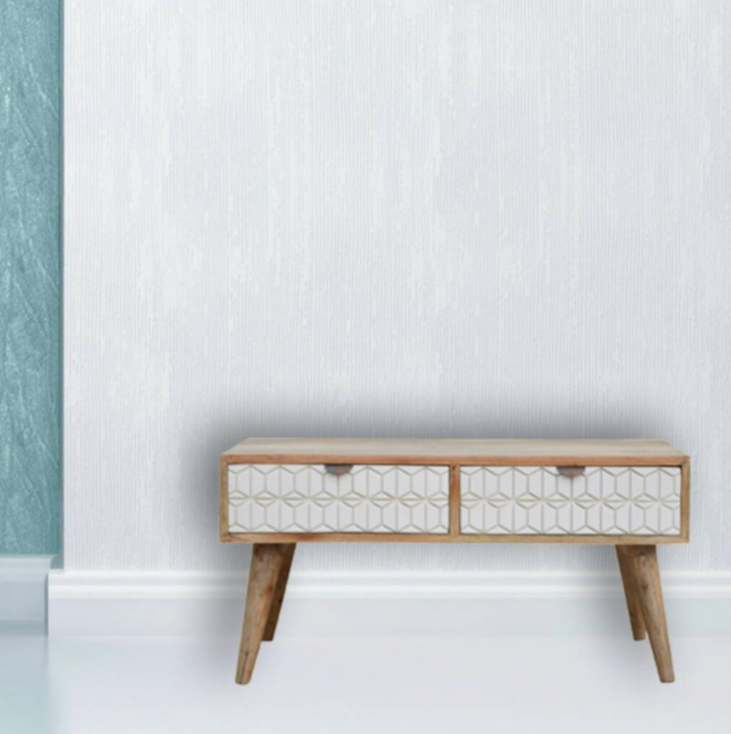 Sleek White Minimal Coffee Table