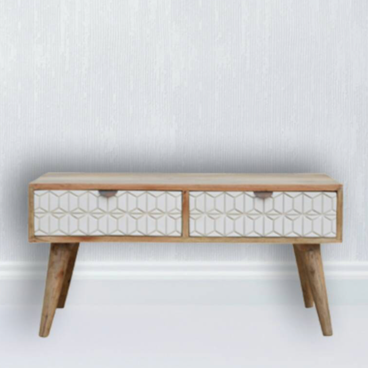 Sleek White Minimal Coffee Table