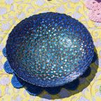 Marine Blues Mosaic Glass Bowl