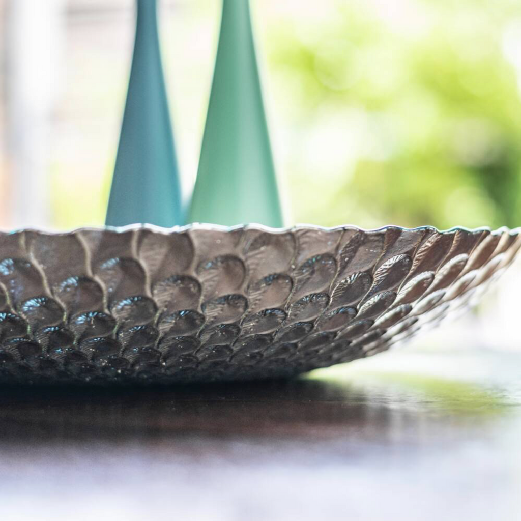 Peacock Design Decorative Glass Bowl
