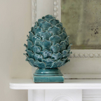 Handmade Ceramic Turquoise Artichoke Decoration