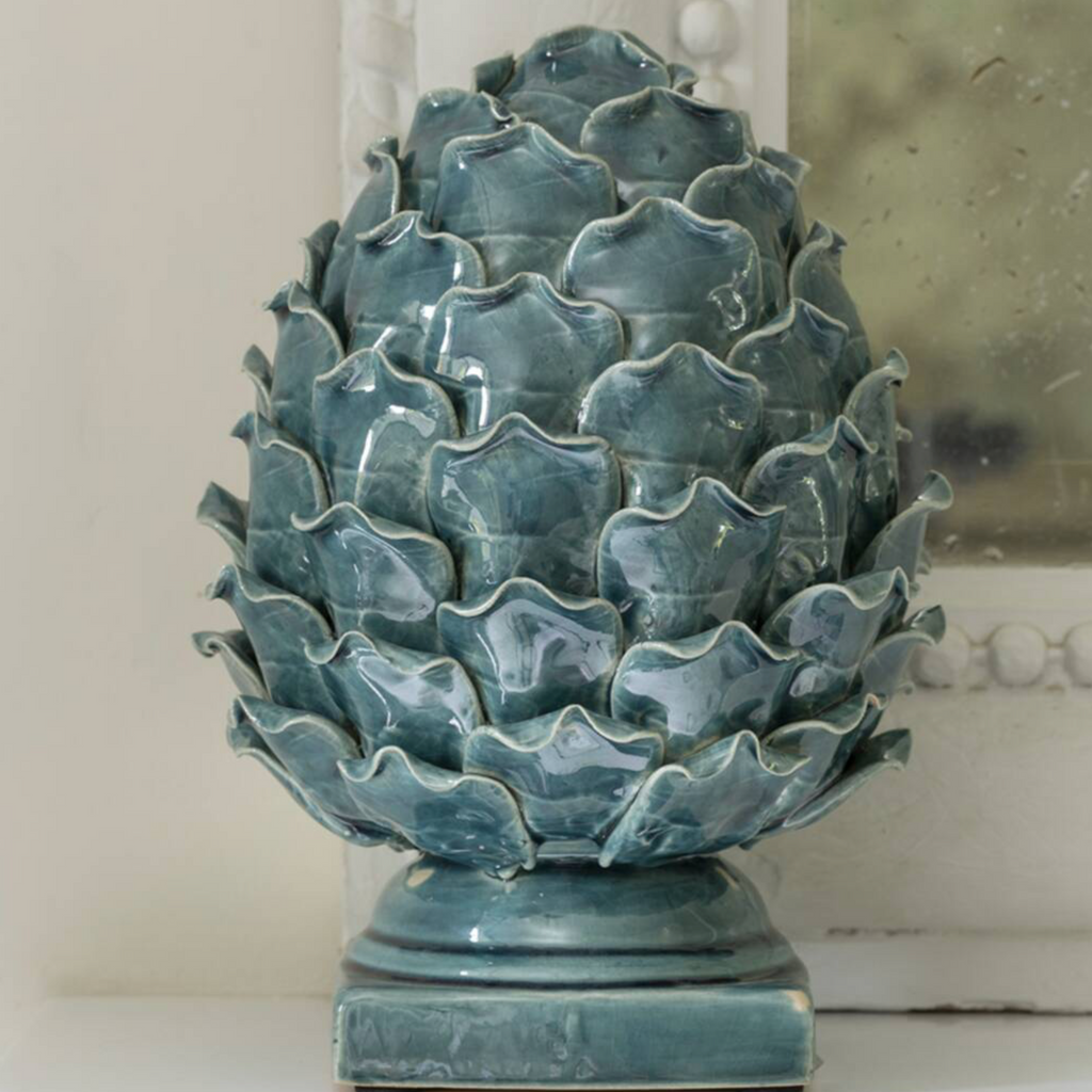 Handmade Ceramic Turquoise Artichoke Decoration