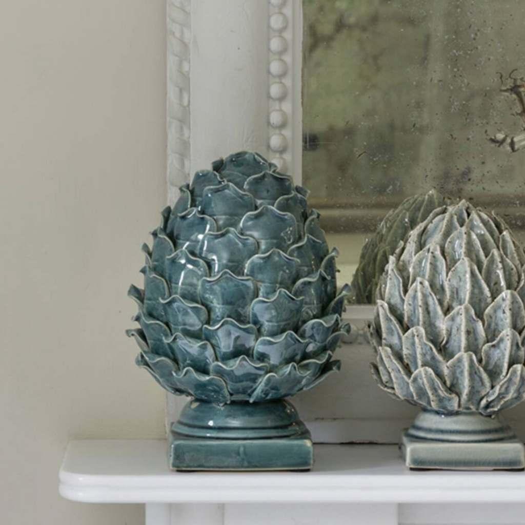 Handmade Ceramic Turquoise Artichoke Decoration