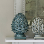 Handmade Ceramic Turquoise Artichoke Decoration