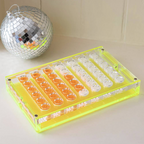 Neon Four In A Row Lucite Travel Game