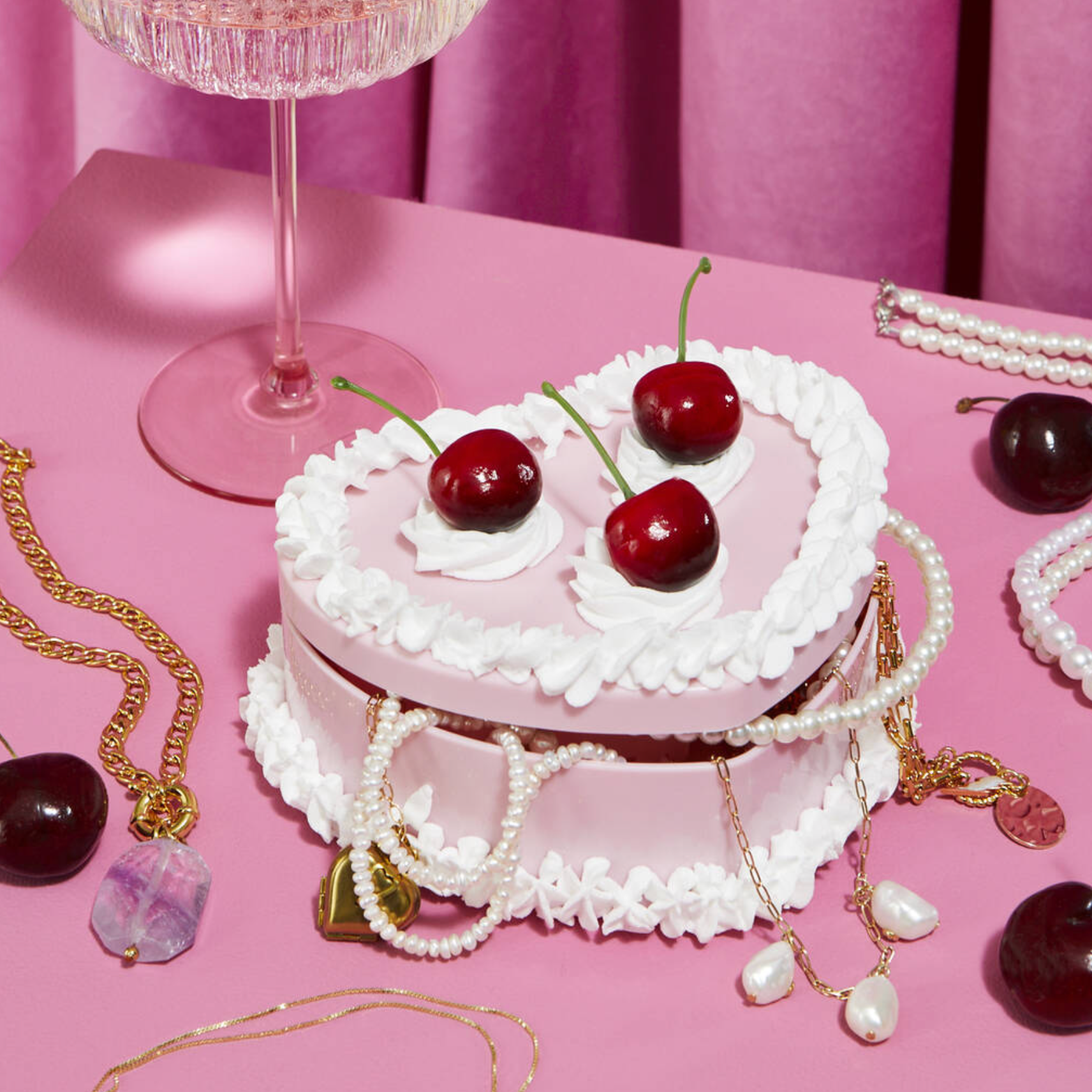 Heart Shaped Handmade Fake Cake Jewellery Box