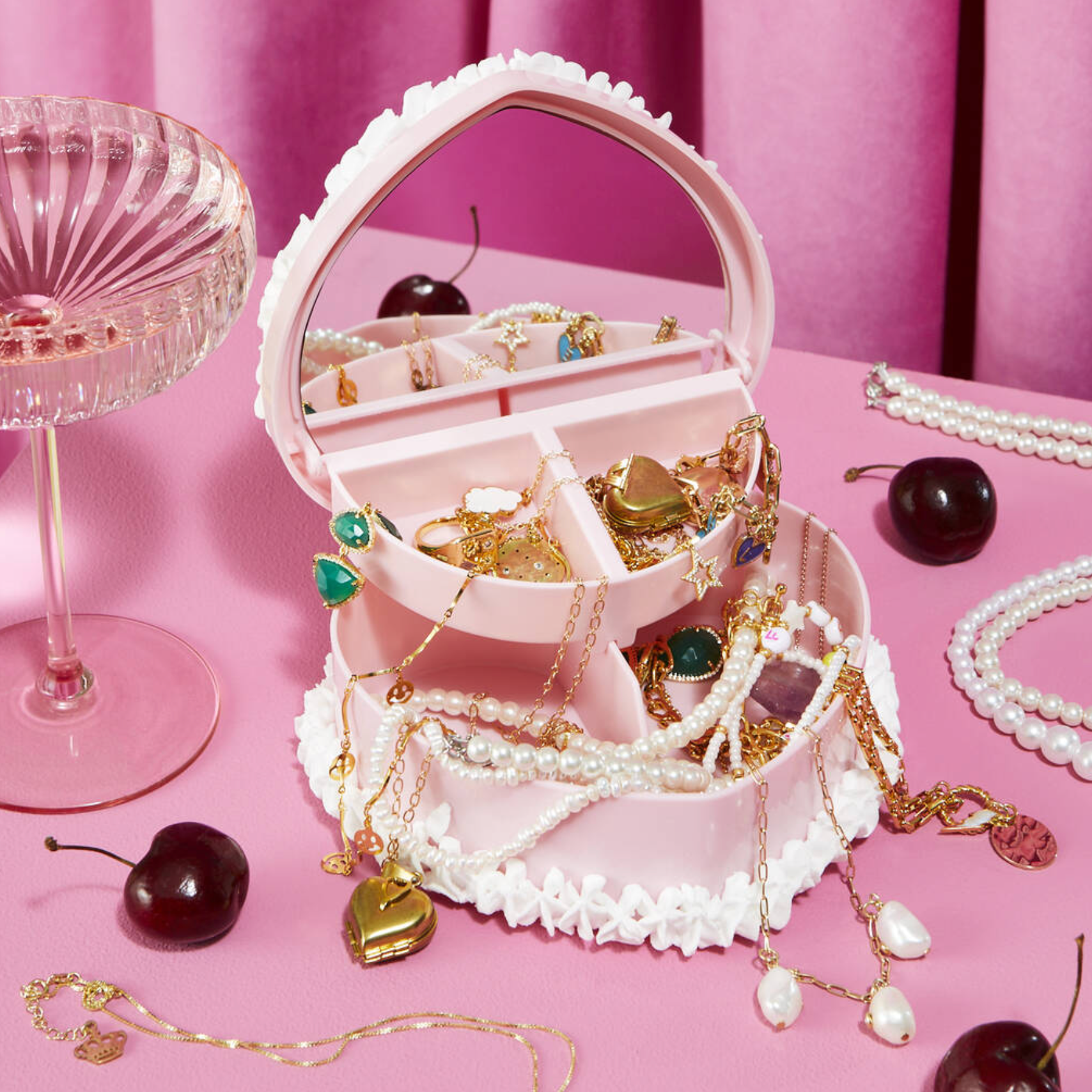 Heart Shaped Handmade Fake Cake Jewellery Box